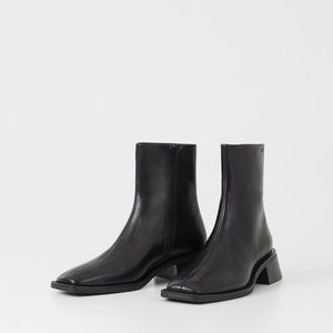 Vagabond Blanca Boots - Black Leather - Size 8 / 39